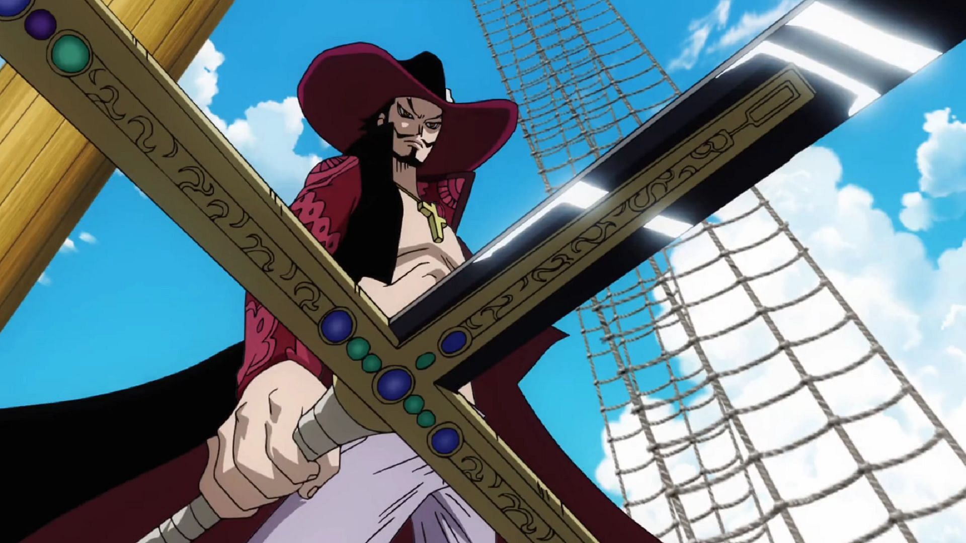Mihawk (Image via Toei Animation, One Piece)
